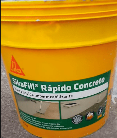 balde de 15kg do SikaFill Rápido Concreto