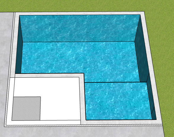 projeto piscina em L com prainha casa f2 24